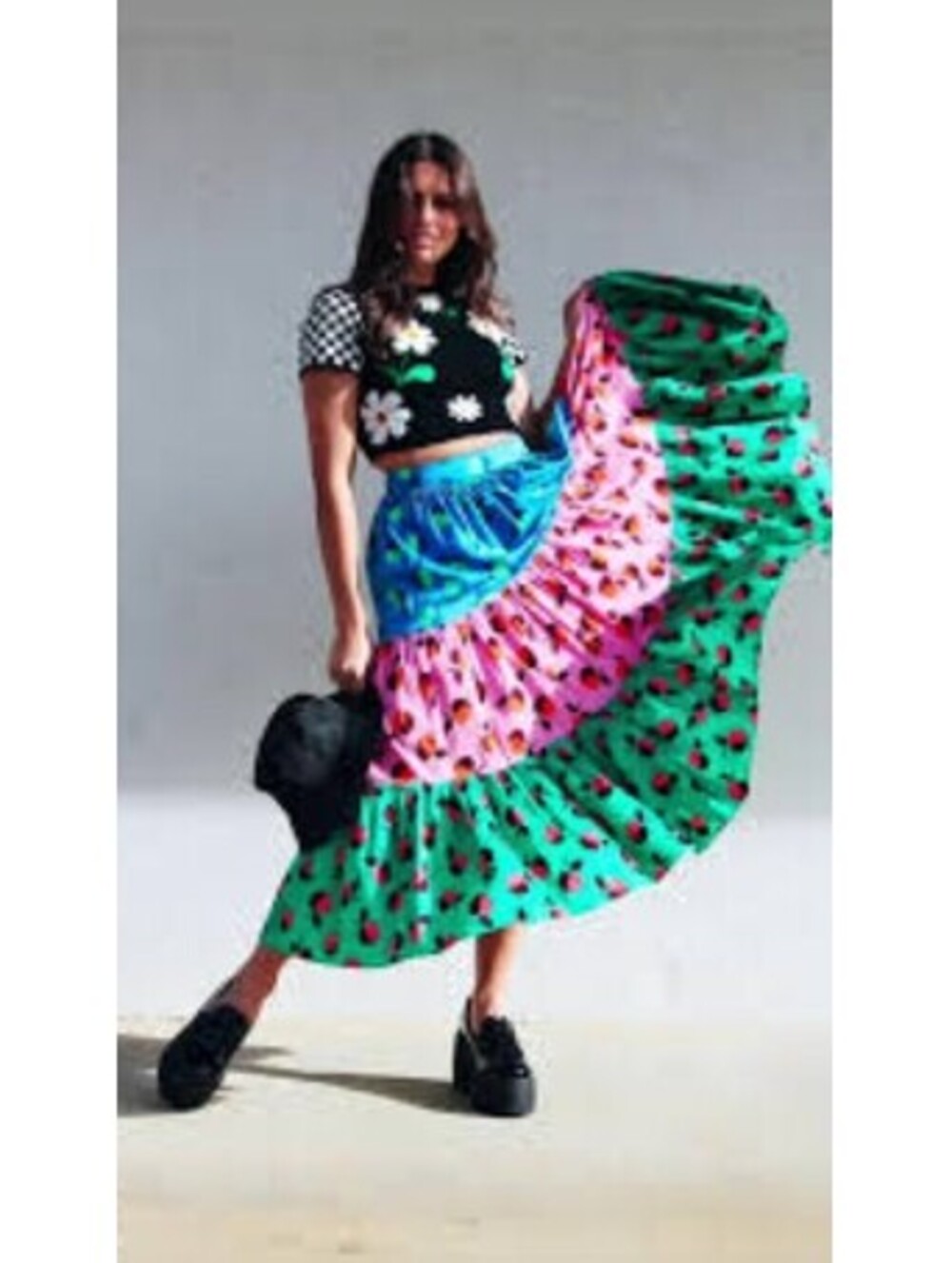 NWOT Kate Spade color-block apple midi skirt size 6 midi length